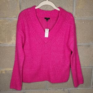 Talbots XS Women's Pink V-Neck Sweater